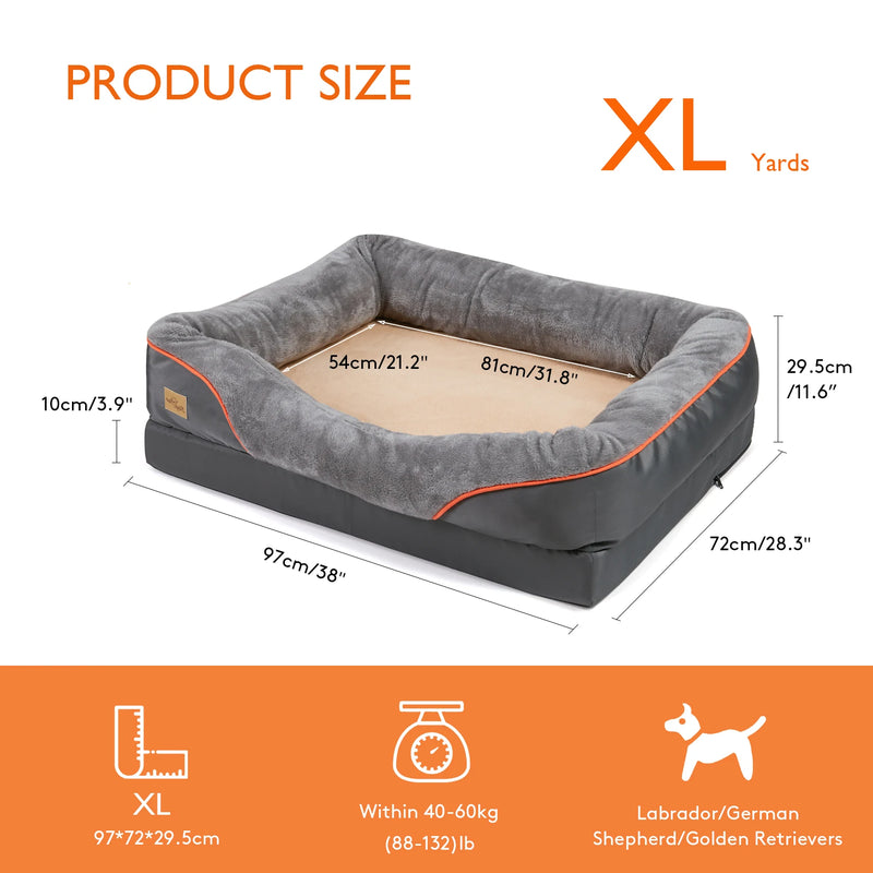 Premium Orthopedic Dog Bed – Memory Foam Support for Joint Relief & Better Sleep (All Sizes)