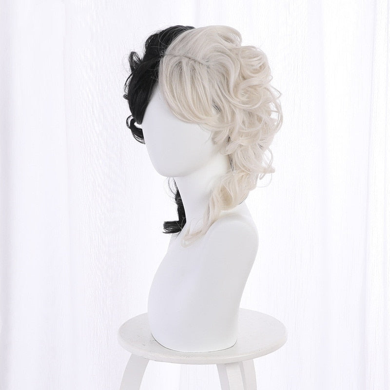 Cruella Black and White Wig Halloween Costume